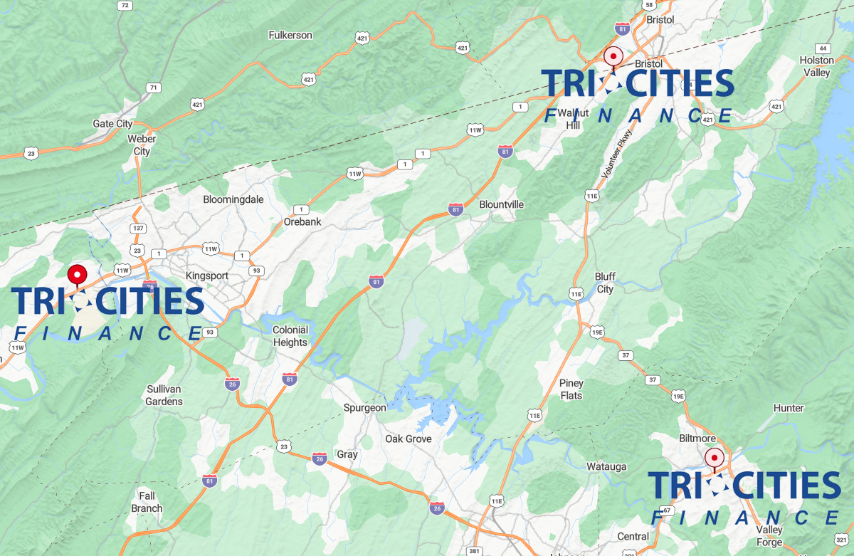 Tri-Cities TN map